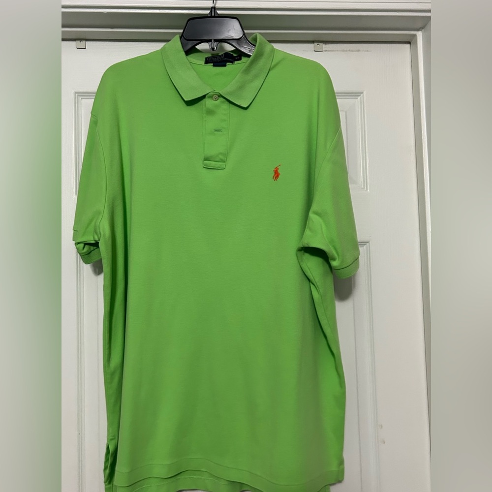 Green Short Sleeve Ralph Lauren Polo Shirt Size XL